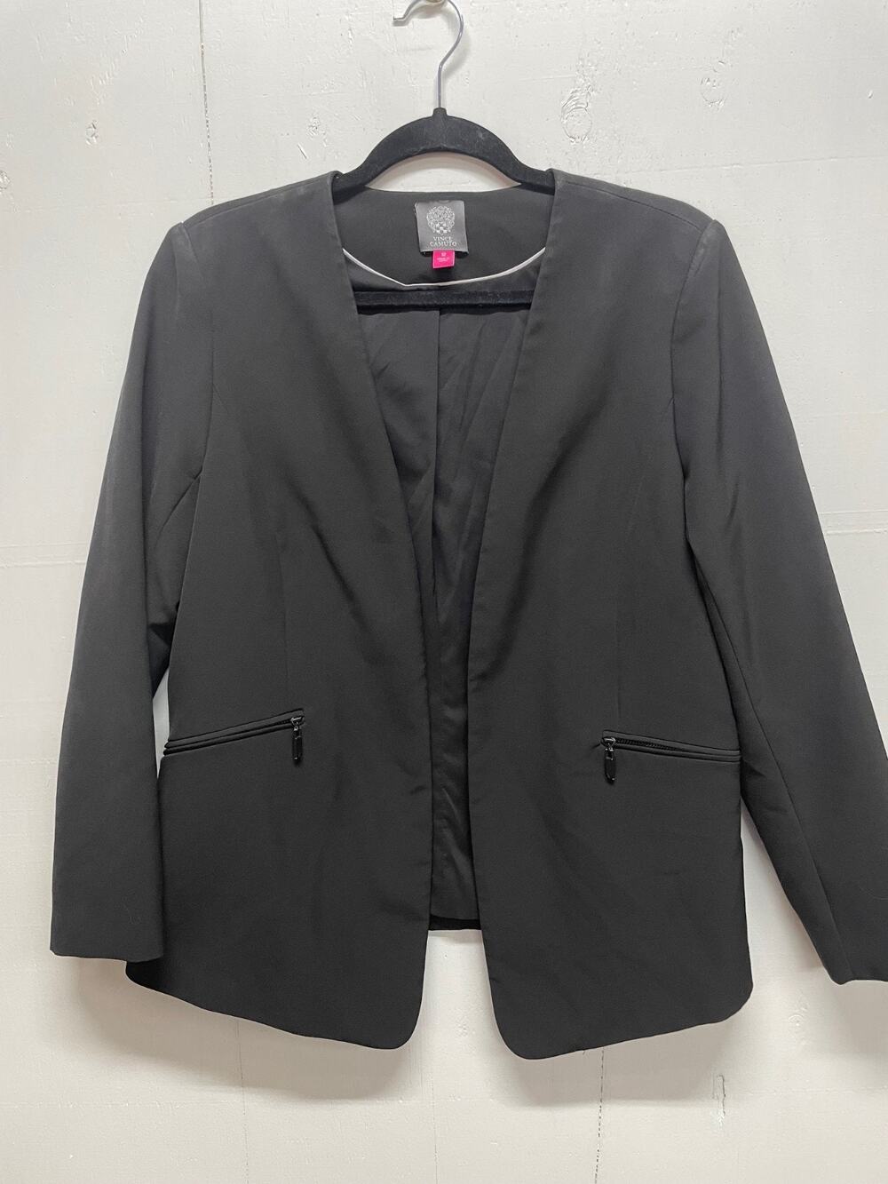 Vince Camuto Women's Blazer Size 12 Black Pre-Owned Great Condition